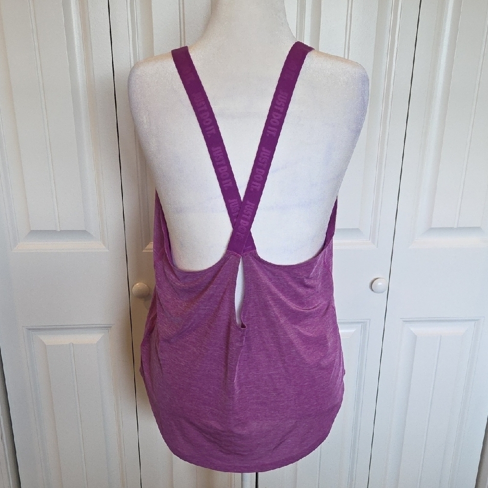 Nike Dri-FIT Purple Dotted Swoosh Tank Top Women's Size XL - Picture 4 of 10